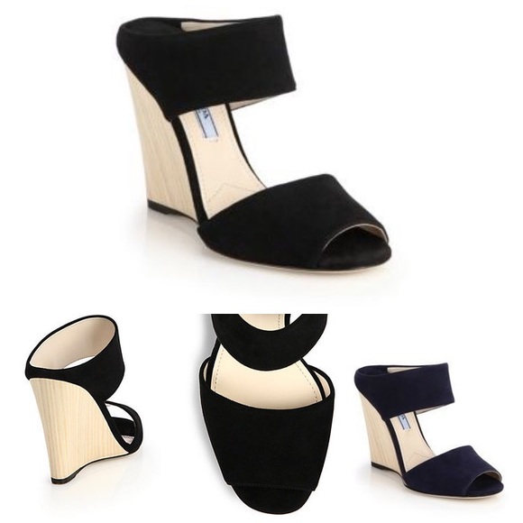 Prada Calzature Donna wedge sandal, wood heel - Picture 2 of 4